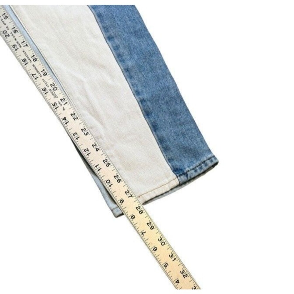 Pacsun Eco Hopper Patchwork Mom Jeans Colorblock High Rise Women's Size 27 Y2K - Picture 7 of 8